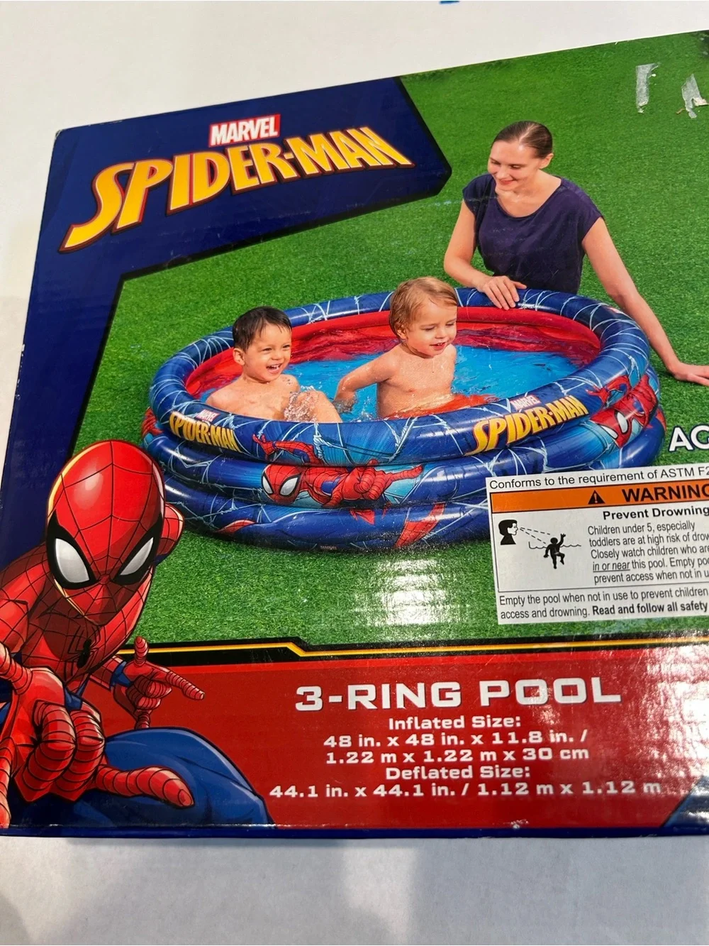 Marvel Spider-Man Inflatable Kids Pool - Blue/Red